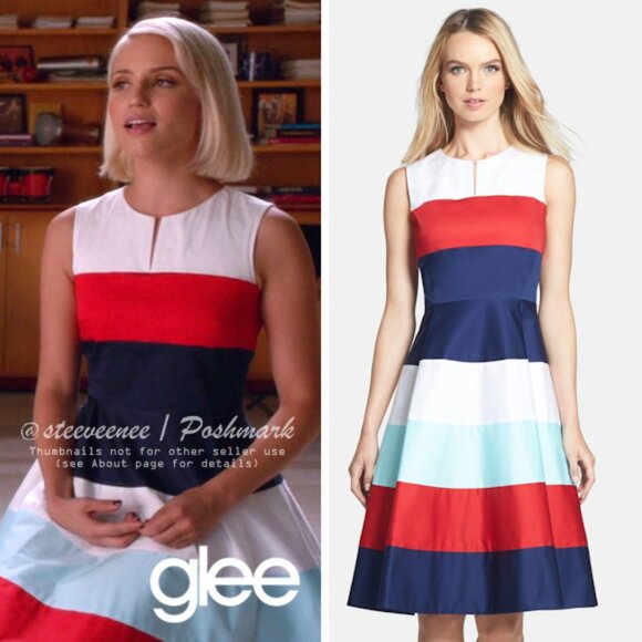 Kate Spade Corley Striped Dress ASO Quinn Fabray - Picture 1 of 14